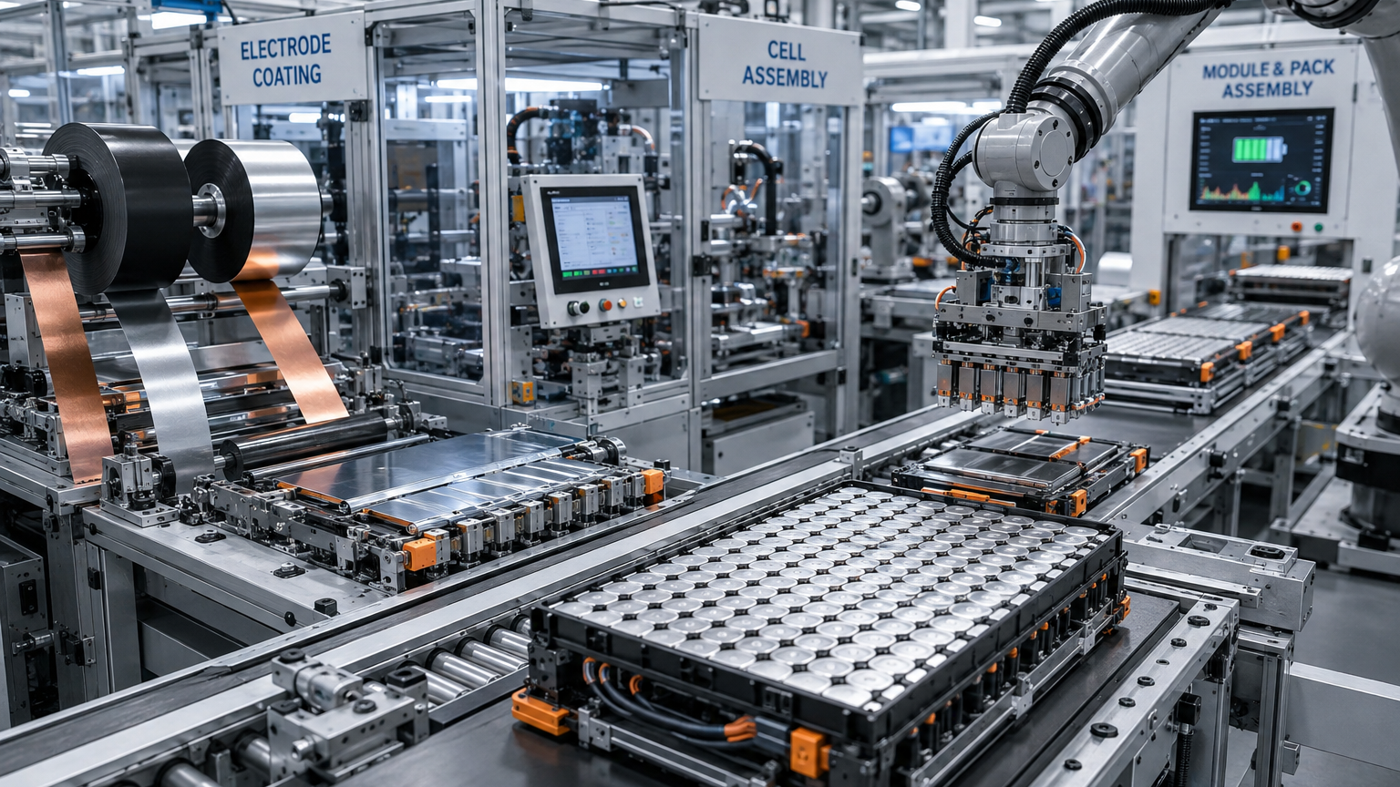Une usine de batteries